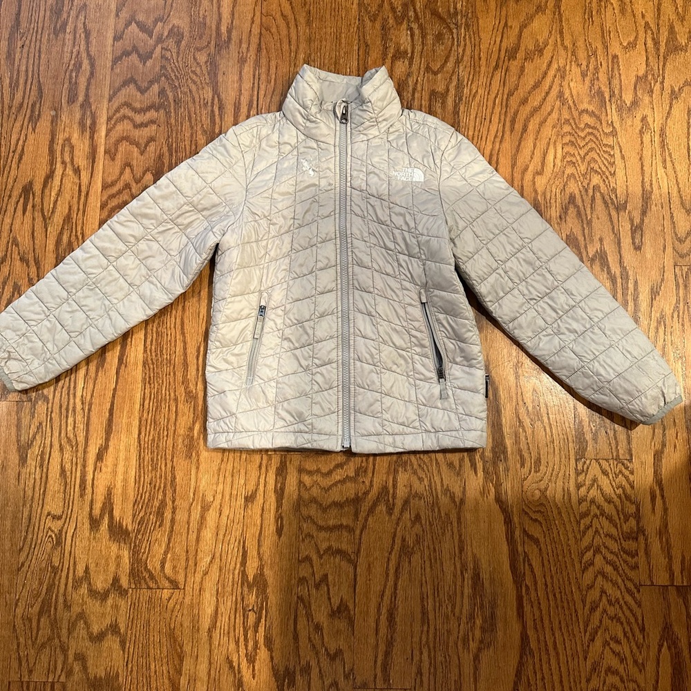The North Face gray quilted jacket
